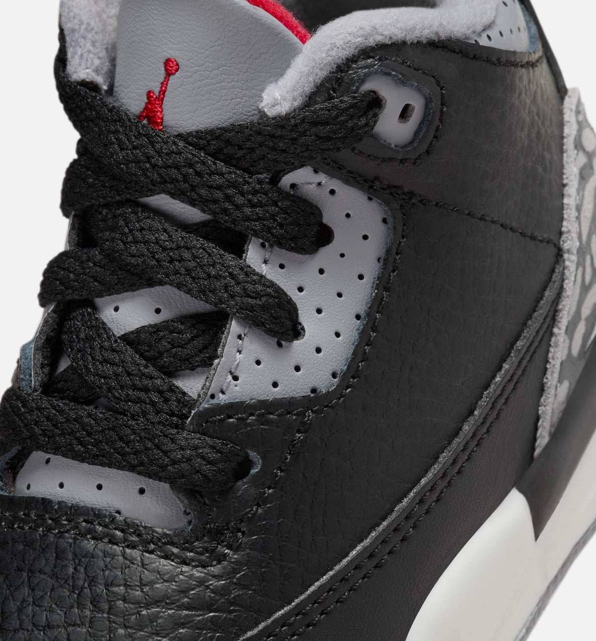 Air Jordan 3 Retro Black Cement | Infant/Toddler Lifestyle Shoe | Black/Fire Red/Cement Grey/Summit White