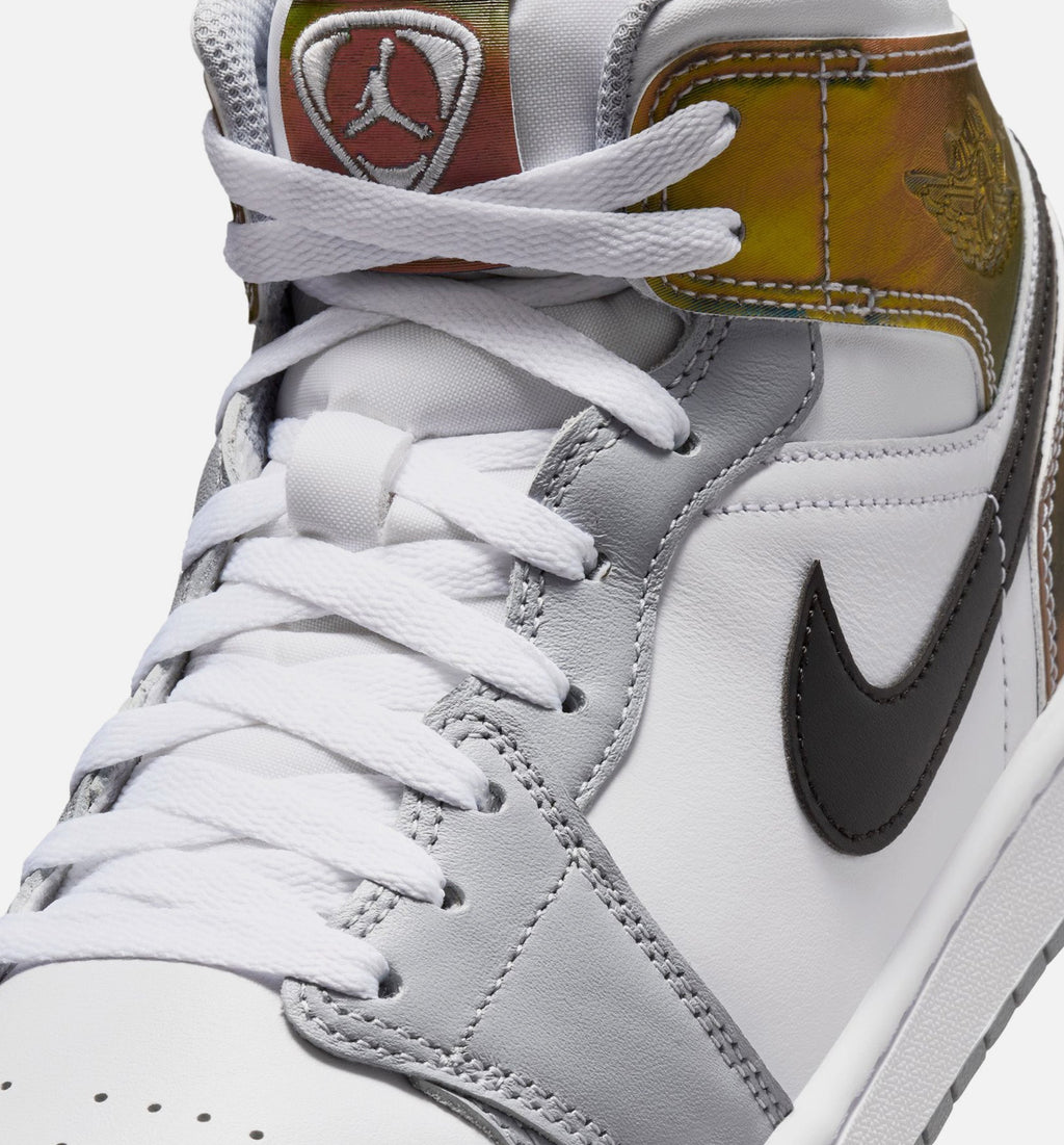Air Jordan 1 Mid SE - Men's Lifestyle Sneaker (Black/White/Wolf Grey)