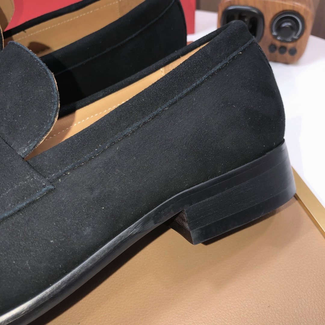 Ferragamo Black Slip-On Loafers